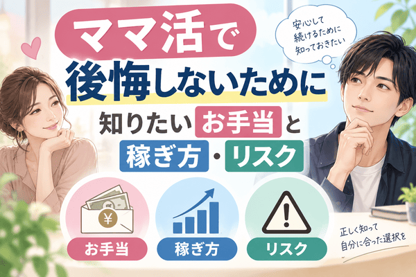 ママ活で後悔しないために知りたいお手当と稼ぎ方・リスク